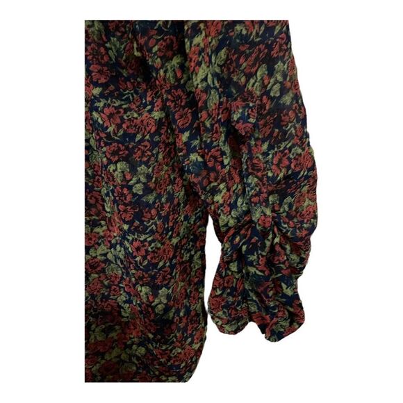 Free People Floral Sheer Button Down Women Small - Picture 3 of 6